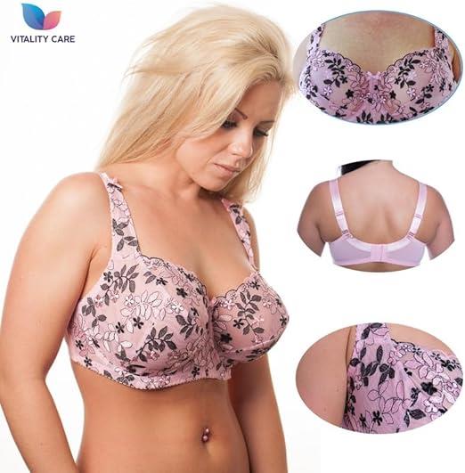 Womens Plus Size Lace Full Coverage Firm Hold Non Padded Underwired Full Cup Bra White