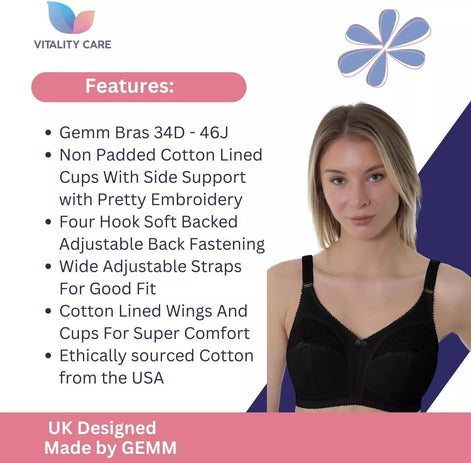 Ladies Full Cup Underwired Bra Plus Size Firm Hold Lace Large Non Padded Bra Uk.