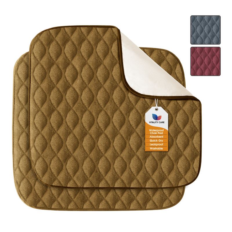 Absorbent Washable Incontinence Chair Pad Non-Slip Waterproof Seat Protector Pad