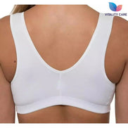 Front Fastening Bra Cotton Rich Ladies Non Wired Non Padded Soft Stretch Uk Size