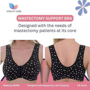 Vitality Care Front Fastening Bras for Women Non Wired Post Surgery Soft Cotton Lycra Bra