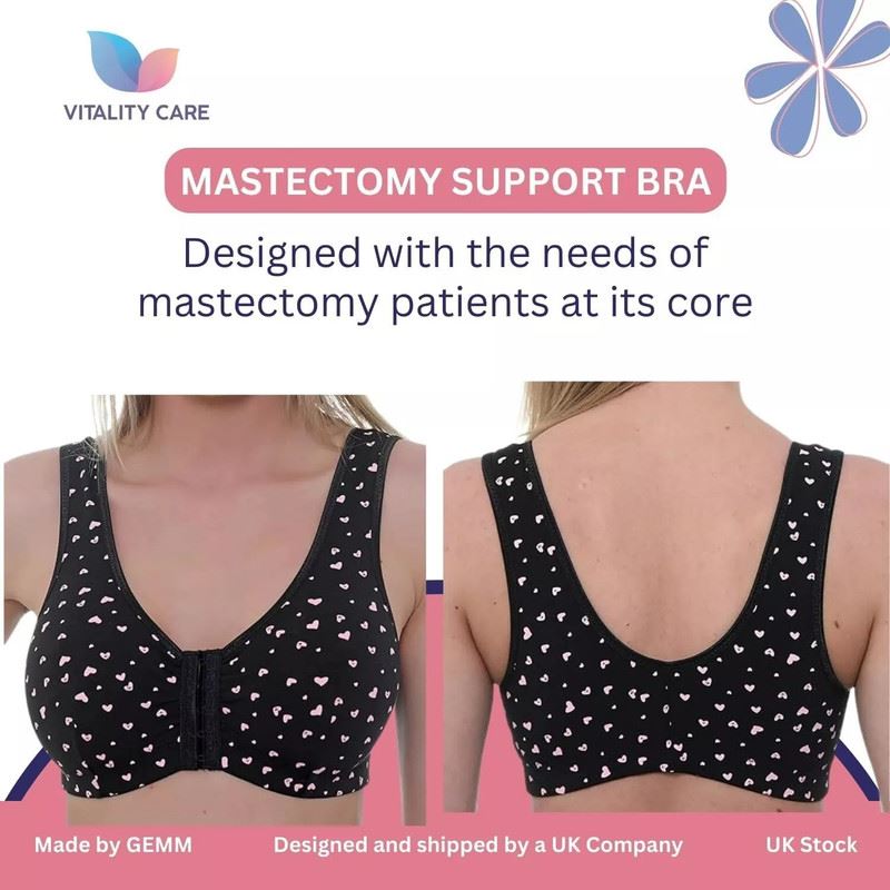 Vitality Care Front Fastening Bras for Women Non Wired Post Surgery Soft Cotton Lycra Bra