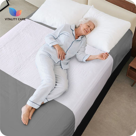 Reusable Single Bed Size Pad Incontinence Washable Pad, Mattress Protection With Tucks 86 x 91cm