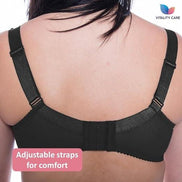 Womens Plus Size Lace Full Coverage Firm Hold Non Padded Underwired Full Cup Bra Black