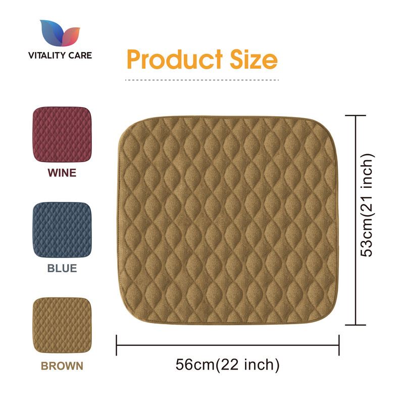 Absorbent Washable Incontinence Chair Pad Non-Slip Waterproof Seat Protector Pad
