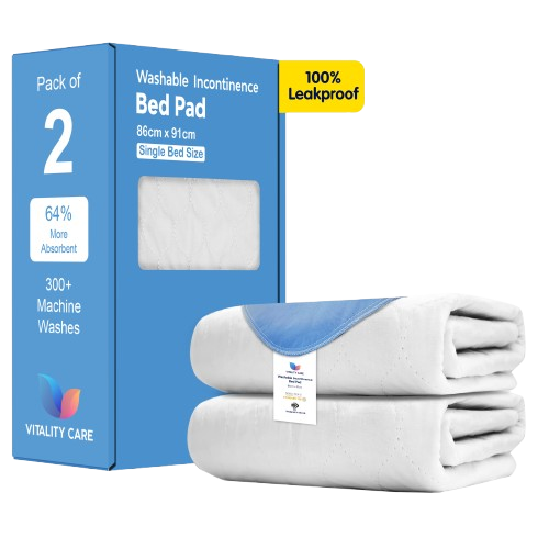 Incontinence Washable Bed Pads Protection Sheets - Reusable with High Absorbency