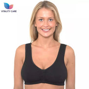 Front Fastening Bra Cotton Lycra Non Wired Soft Stretch Non Padded 34B-44DD Plus