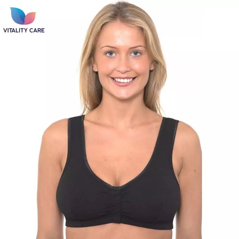 Front Fastening Bra Cotton Lycra Non Wired Soft Stretch Non Padded 34B-44DD Plus