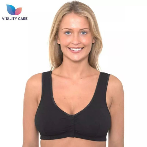 Front Fastening Bra Cotton Lycra Non Wired Soft Stretch Non Padded 34B-44DD Plus