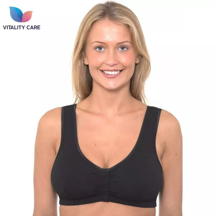Front Fastening Bra Cotton Lycra Non Wired Soft Stretch Non Padded 34B-44DD Plus
