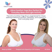 Front Fastening Bra Mastectomy Ladies Non Wired Soft Stretch Uk Size..