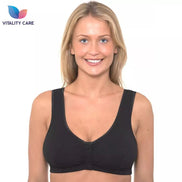 Front Fastening Bra Cotton Lycra Non Wired Soft Stretch Non Padded 34B-44DD Plus