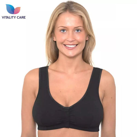 Front Fastening Bra Cotton Lycra Non Wired Soft Stretch Non Padded 34B-44DD Plus