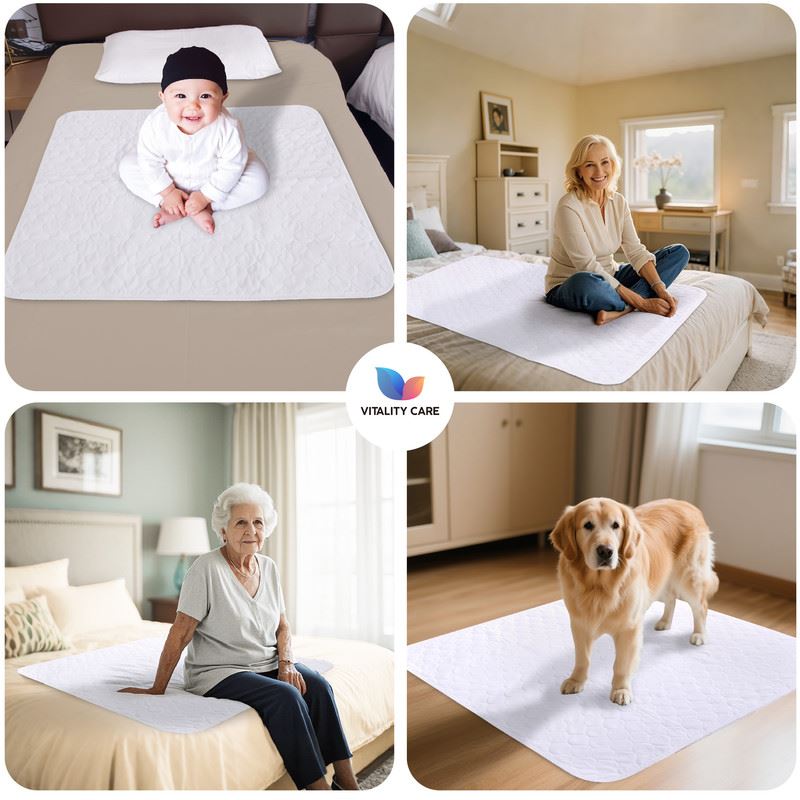 Washable King Bed Pad Incontinence Reusable Bed Pads Super Absorbent 86 x 152cm