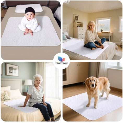 Washable King Bed Pad Incontinence Reusable Bed Pads Super Absorbent 86 x 152cm
