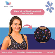 Ladies Cotton Rich Comfort Bra Non Wired Soft Unpadded Pull on Plus Size 34B 48D