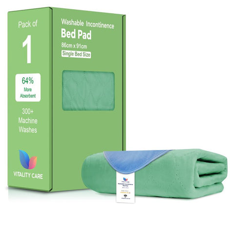Washable Incontinence Bed Pads, Waterproof Mattress Protector, Water Absorbent Pads, Washable Bed Mats For Incontinence Adults Kids, Elderly, Green