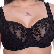 Ladies Full Cup Underwired Bra Plus Size Firm Hold Lace Large Non Padded Uk New
