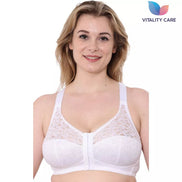 Front Fastening Bra Cotton Rich Ladies Non Wired Firm Support Plus Size Bras, UK