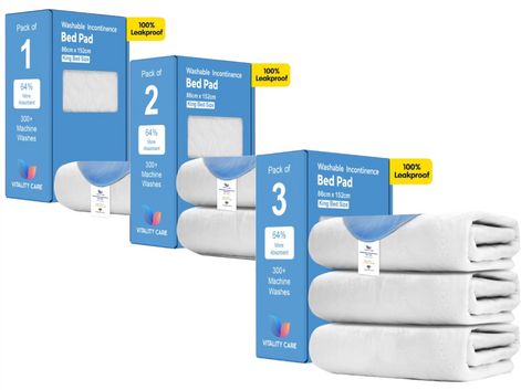Washable King Bed Pad Incontinence Reusable Bed Pads Super Absorbent 86 x 152cm