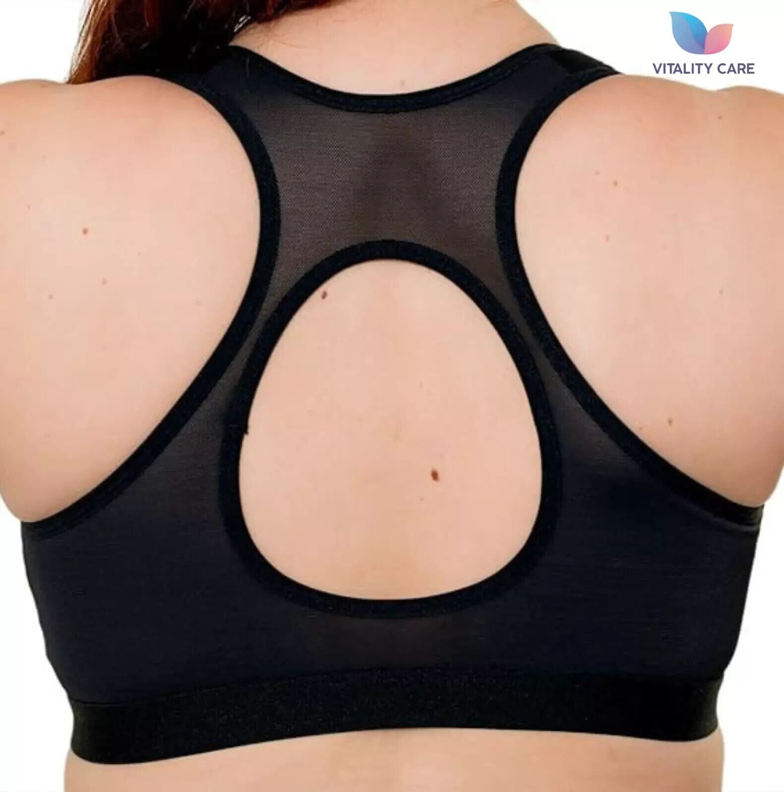 Ladies Zip Front Fastening Sports Bra Medium to High Impact Non Wired Comfort UK