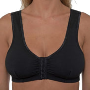 Vitality Care Mastectomy Bra Front Fastening Bra with Pockets Cotton Rich Wirefree Post Surgery Non Wired Soft Stretch for Ladies Women Easy Open