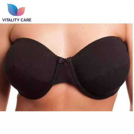 Strapless Bra MultiWay Halterneck Crossover Underwired Bra Black Colour 34A 42DD