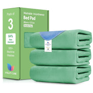 Washable Incontinence Bed Pads, Waterproof Mattress Protector, Water Absorbent Pads, Washable Bed Mats For Incontinence Adults Kids, Elderly, Waterproof Bed Pads 86x137cm Green