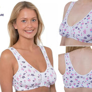 Front Fastening Bra Cotton Rich Ladies Non Wired Non Padded Soft Stretch Uk Size
