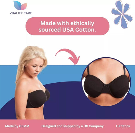 Strapless Bra MultiWay Halterneck Crossover Underwired Bra Black Colour 34A 42DD