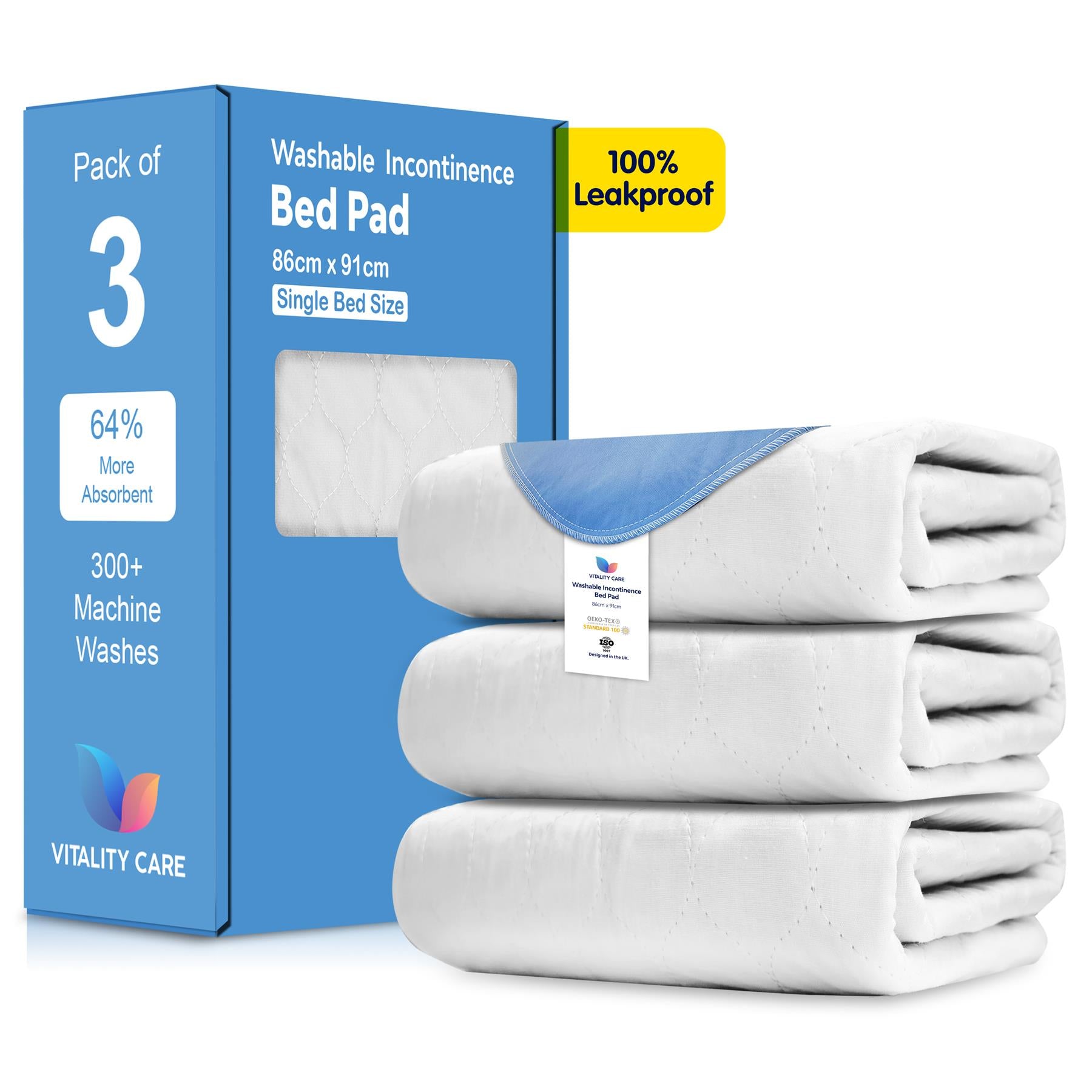 Washable Incontinence Bed Pad Waterproof Mattress Protector Reusable Mat Sheet
