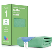 Washable Incontinence Bed Pads, Waterproof Mattress Protector, Water Absorbent Pads, Washable Bed Mats For Incontinence Adults Kids, Elderly, Green