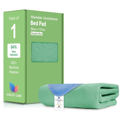 Washable Incontinence Bed Pads, Waterproof Mattress Protector, Water Absorbent Pads, Washable Bed Mats For Incontinence Adults Kids, Elderly, Green
